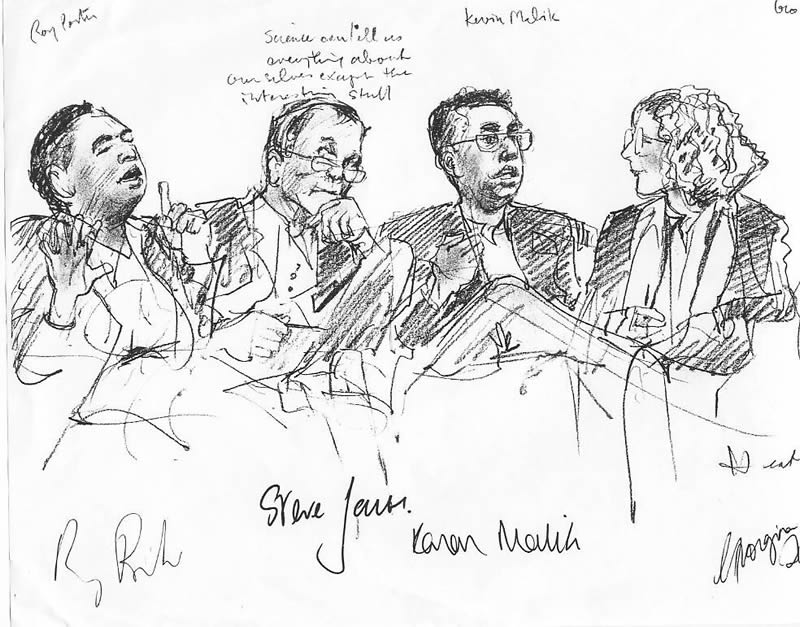 Kenan Malik, Roy Porter, Steve Jones & Georgina Ferry at the Cheltenham Festival