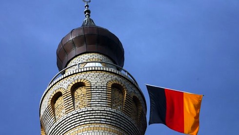 minaret and flag