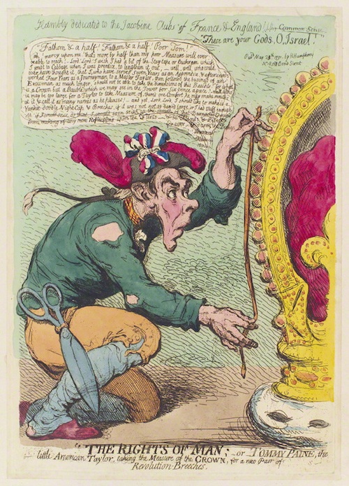 NPG D12420; Thomas Paine by James Gillray, published by  Hannah Humphrey