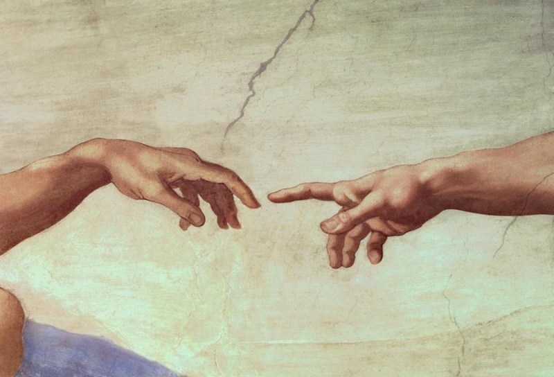 god and adam hands