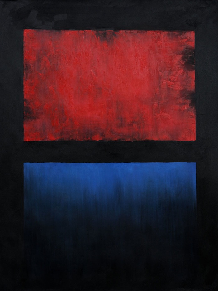 Rothko Red, Blue over Black