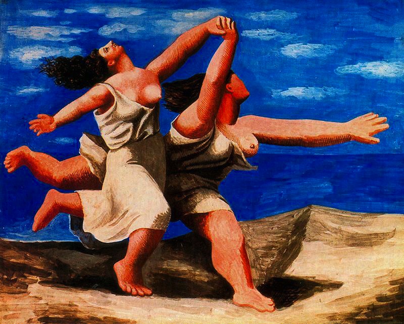 picasso two women running
