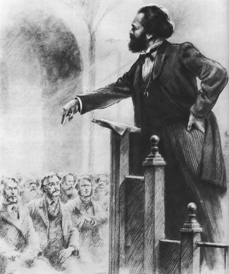 marx adressing first international