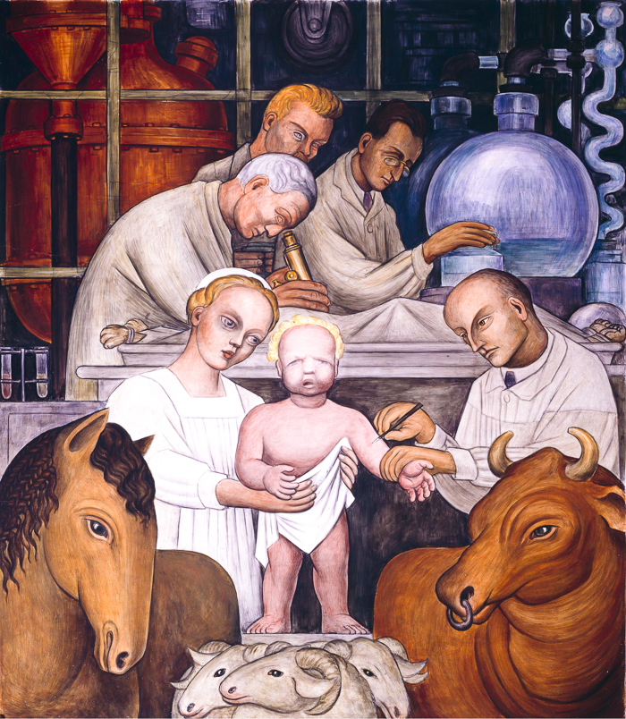 rivera detroit industry vaccination