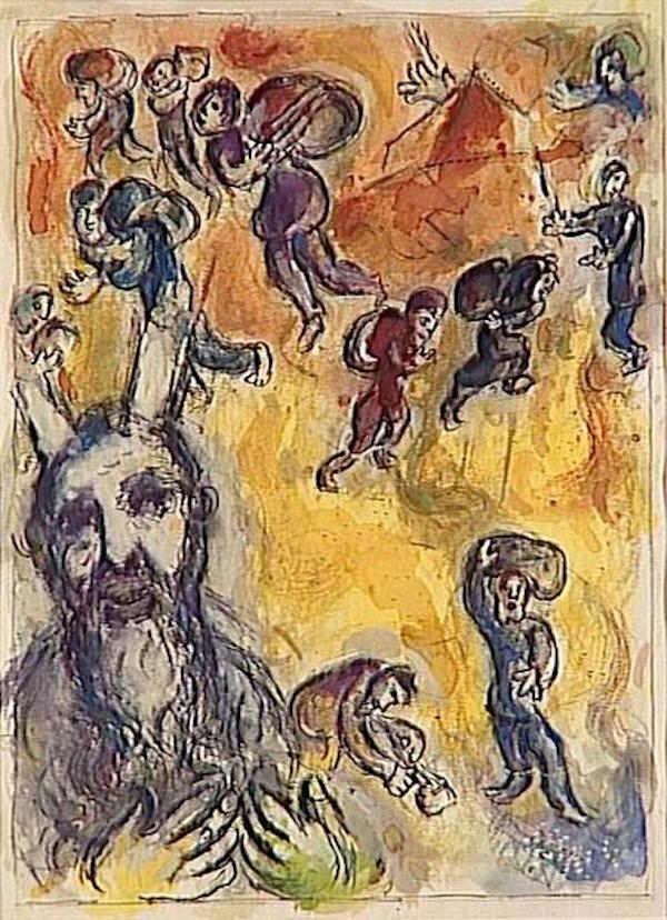 chagall exodus moses sees the sufferings of his people