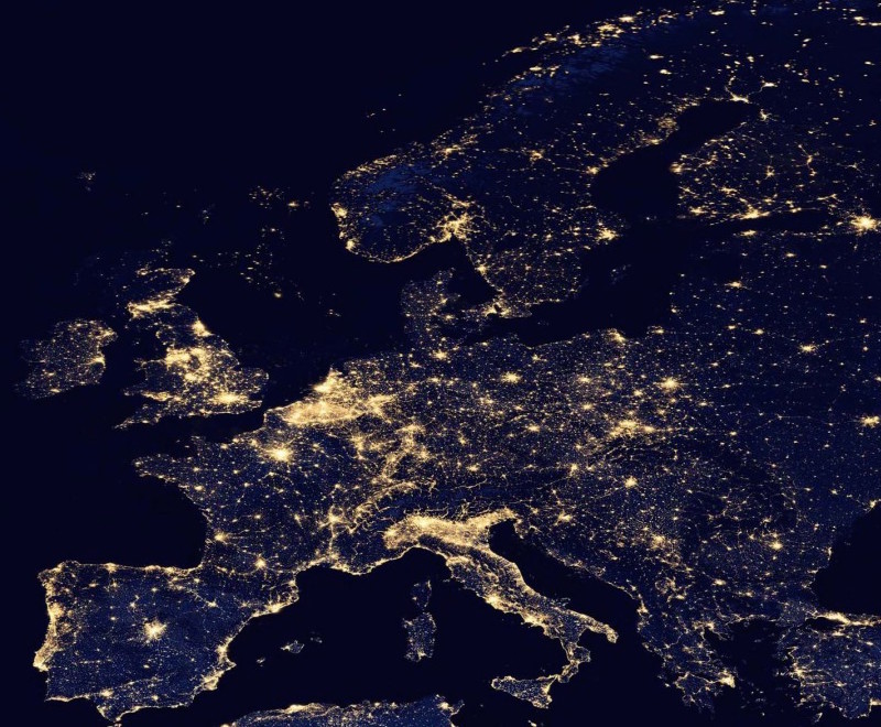 europe from space