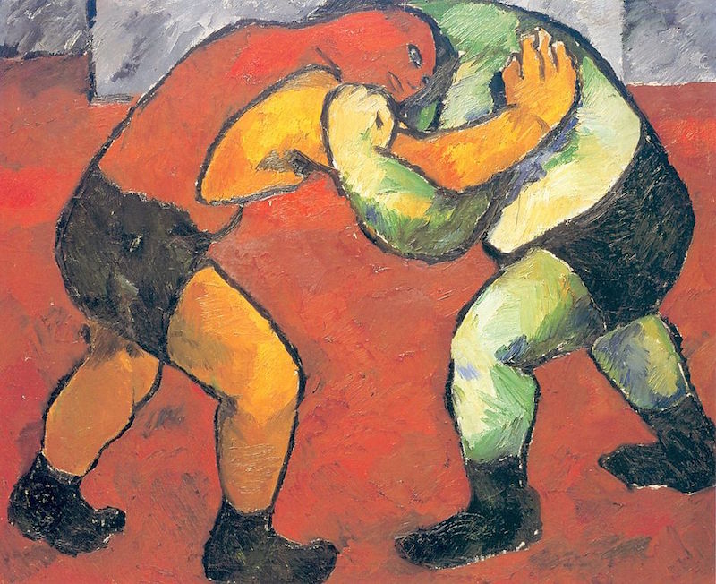 Natalia Goncharova  Wrestlers 1908-9