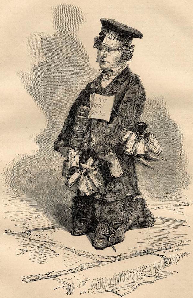 Street seller of nutmeg graters