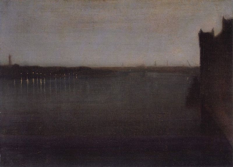 Whistler Nocturne in Gray and Gold, Westminster Bridge