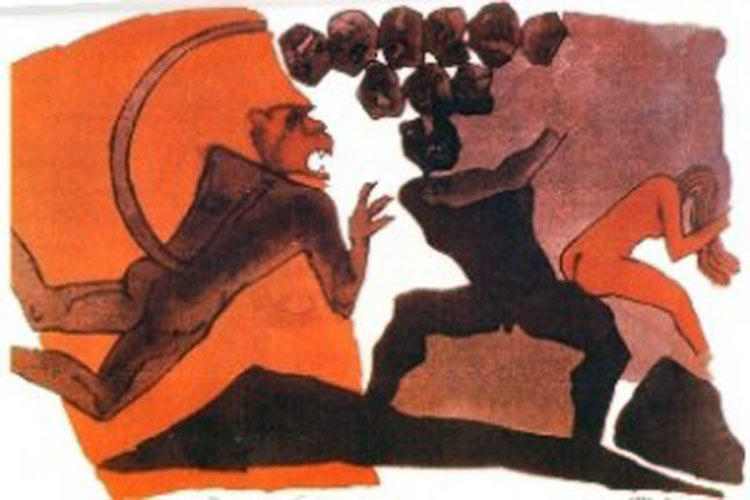 Hanuman, Sita and Ravana