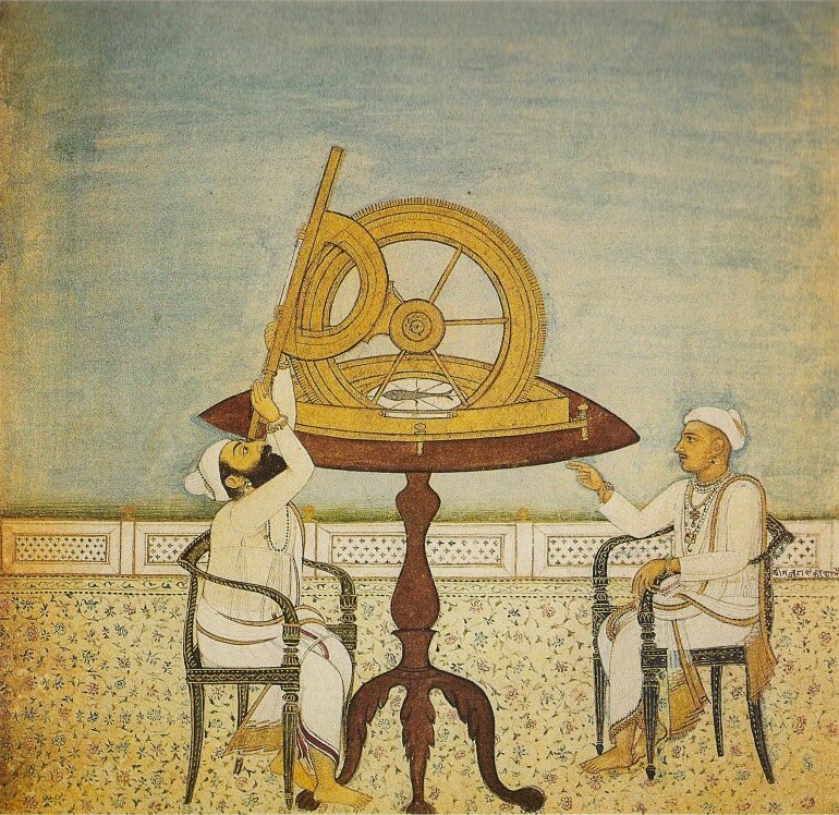 Late Mughal-period painting of two astronomers