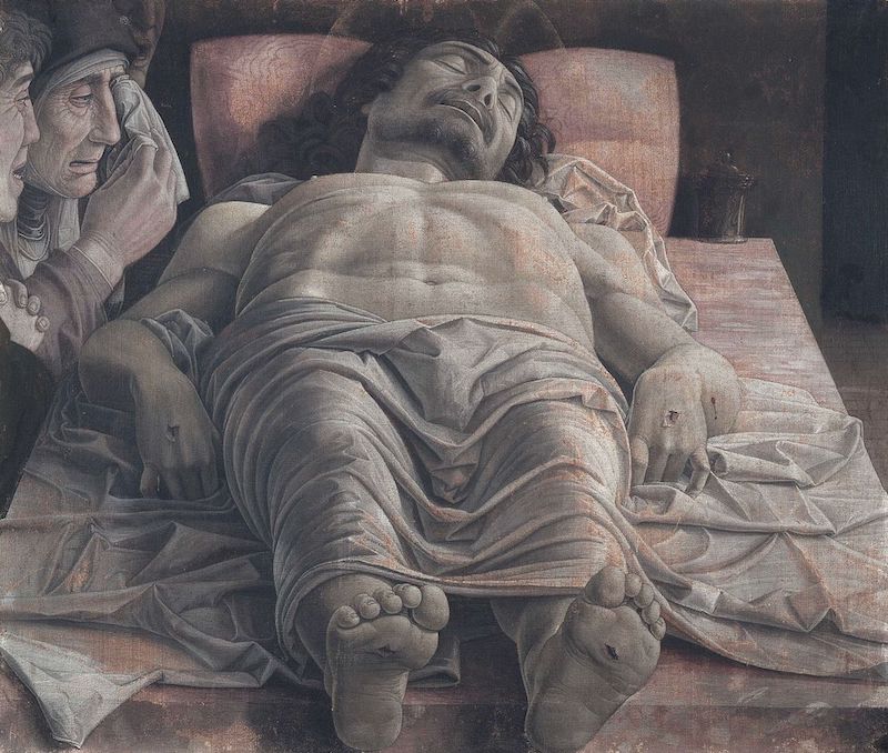 Andrea Mantegna The dead Christ and three mourners