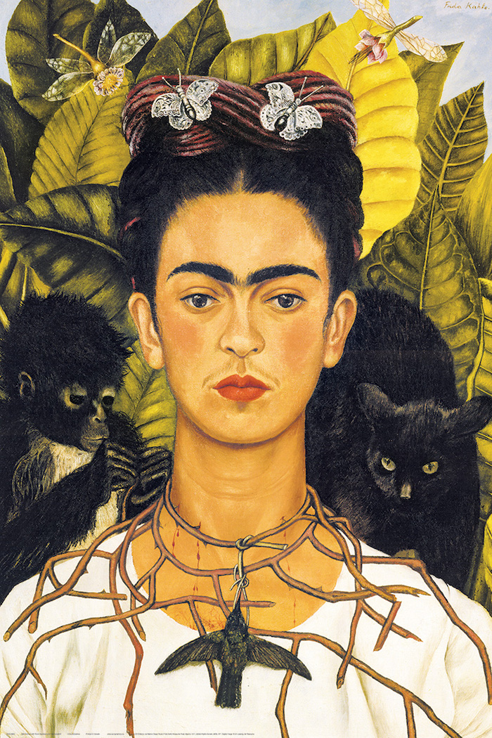 Frida Kahlo, Self Portrait with Thorn Necklace and Hummingbird