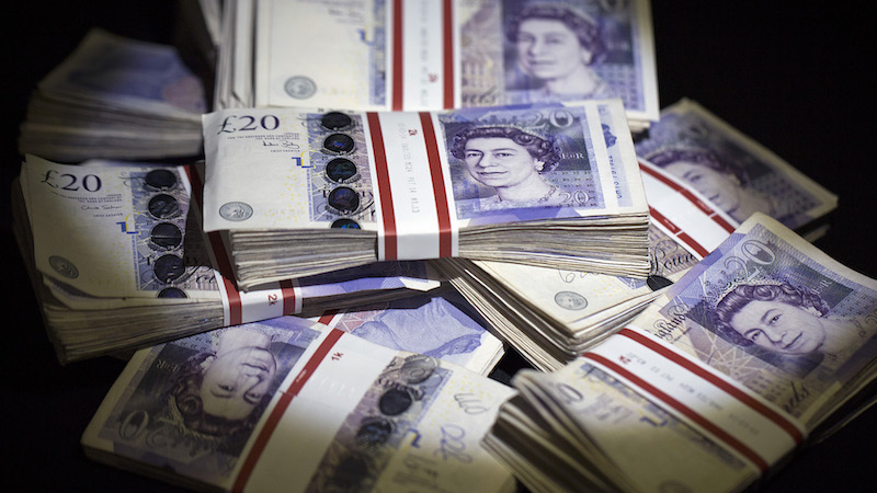 British Pound Banknotes As Currency Rises After Central Bank Keep Rates On Hold