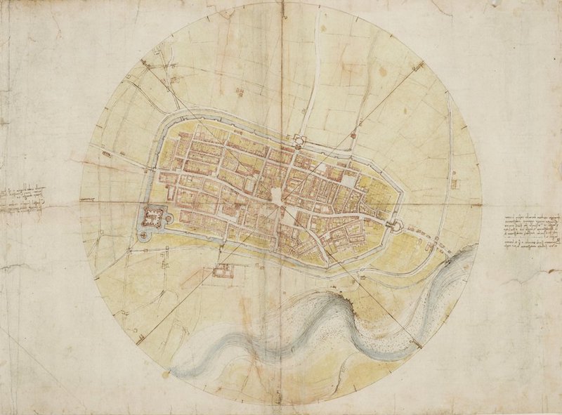 Leonardo A map of Imola