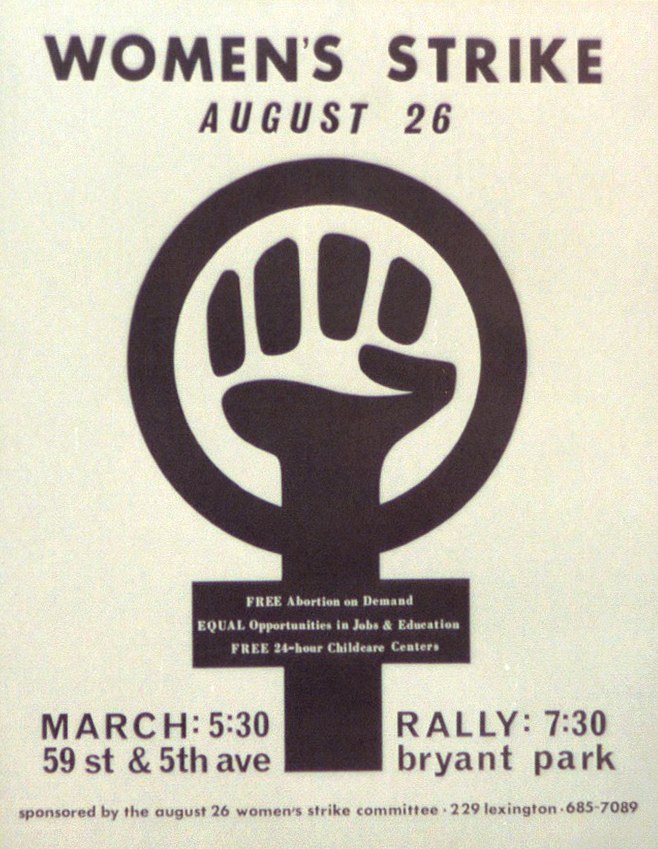 1970 Women' Strike for Equality poster