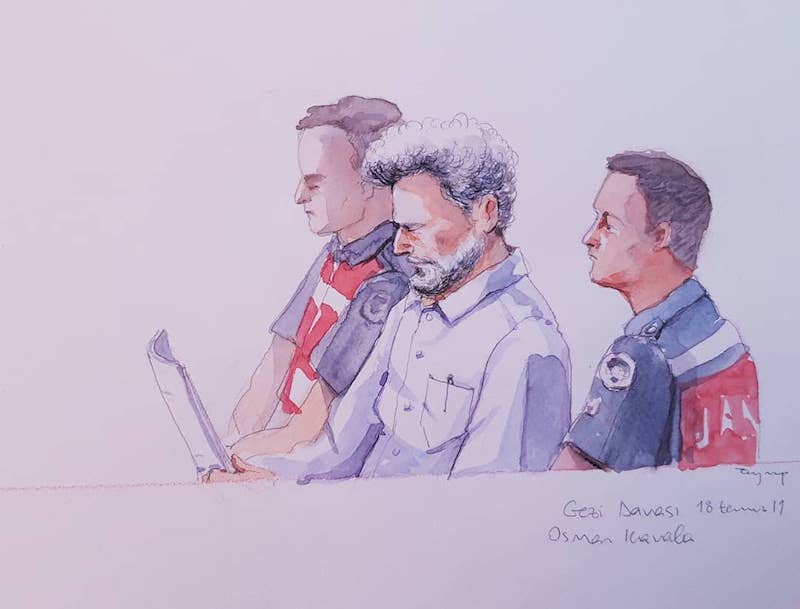 Osman Kavala in court