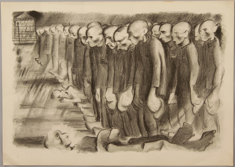 Leo Haas Roll call in concentration camp